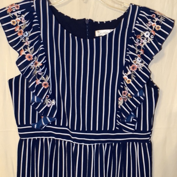 Knitworks Girls Striped One Piece like new sz 16 - Picture 2 of 5